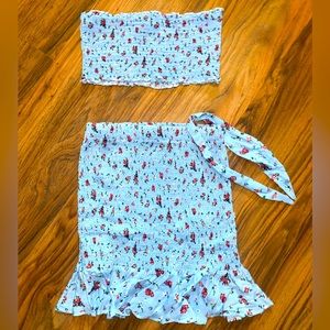 O.VIANCA - FLORAL SKIRT SET - SIZE SMALL - LIKE NEW